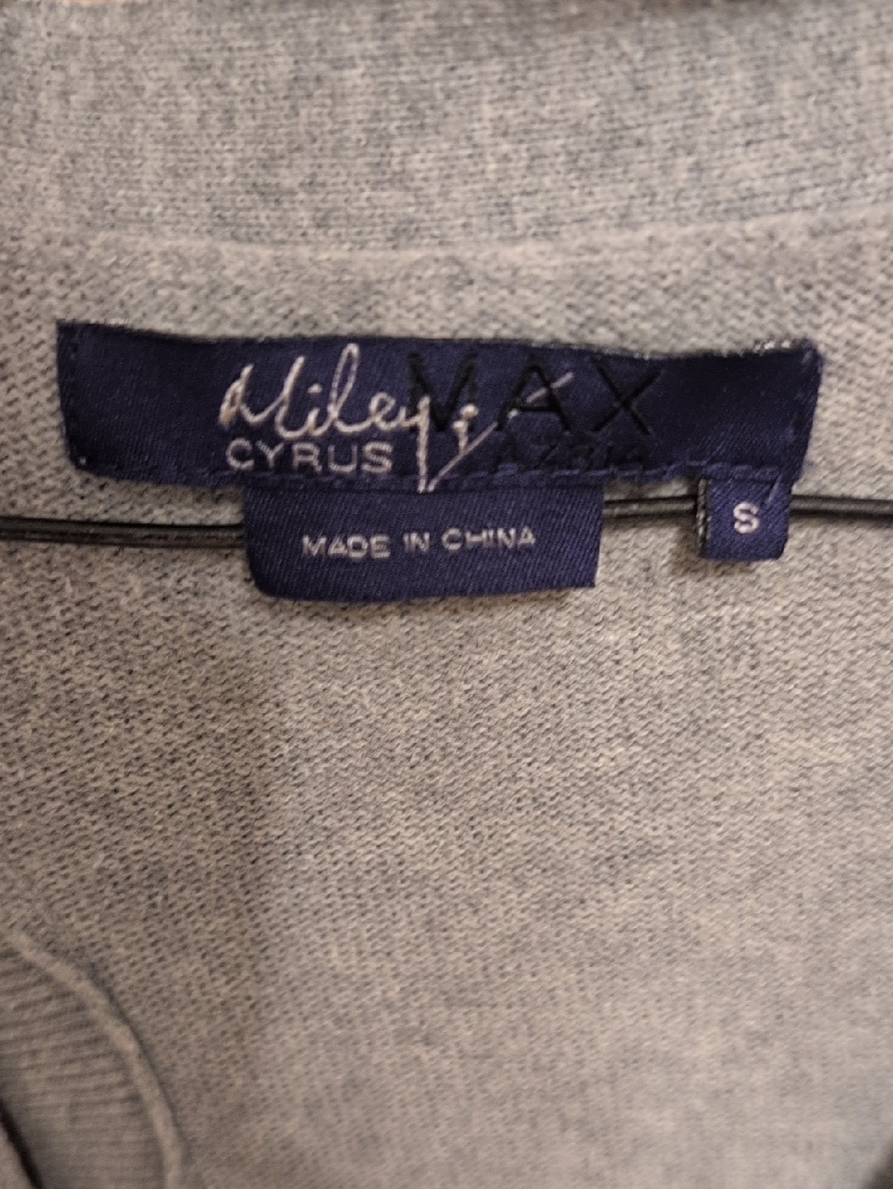 Miley Cyrus & Max Azria Gray Knit Top